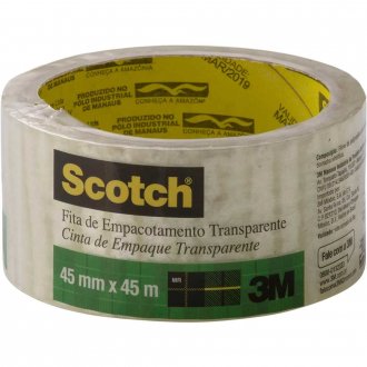 Fita adesiva, 45 mm x 45 m, transparente, embalagem unit�ria, HB004479166 3M