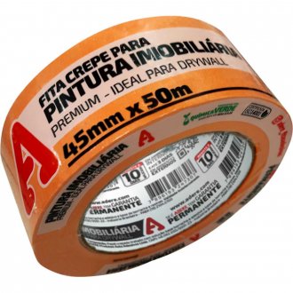 Fita crepe 45 mm x 50 m, laranja, Pintura Imobili�ria, A128RL ADERE