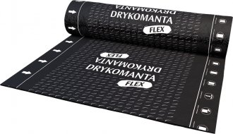 Manta Asf�ltica para impermeabiliza��o, 1 m x 10 m, 3 mm, com poli�ster, DRYKOMANTA FLEX, PR3PP, DRYKO