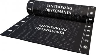 Manta Asf�ltica para impermeabiliza��o, 1 m x 10 m, 4 mm, com poli�ster, DRYKOMANTA FLEX, PR4PP, DRYKO