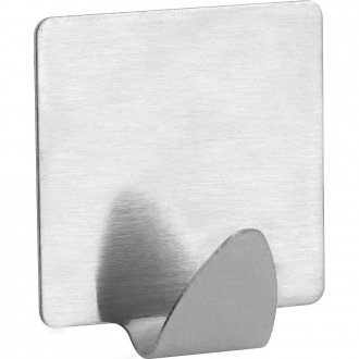 Gancho adesivo quadrado, em inox, com 2 pe�as, VONDER