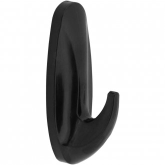 Gancho pl�stico adesivo, preto, com 3 pe�as, VONDER