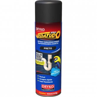 Spray preto impermeabilizante, 400 ml, vedatudo DRYKO