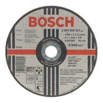Disco de corte 180 mm x 2 mm x 22,23 mm, BOSCH