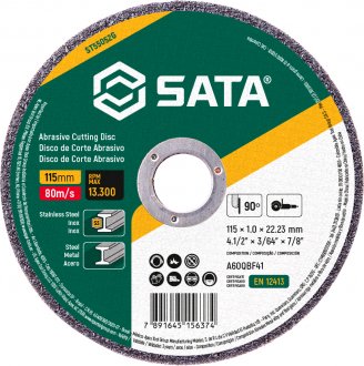 Disco de corte para metal/inox, 115 mm x 1 mm x 22,23 mm, ST55052G, SATA
