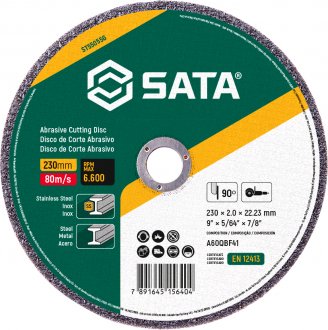 Disco de corte para metal/inox, 230 mm x 2 mm x 22,23 mm, ST55055G, SATA