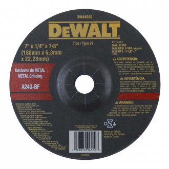 Disco de desbaste 180,0 mm x 6,3 mm x 22,23 mm, DW44580, DEWALT