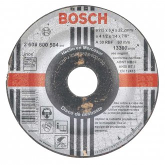 Disco de desbaste 115 x 6,4 x 22,23, 2608600504, BOSCH