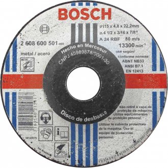 Disco de desbaste 115,0 mm x 4,8 mm x 22,23 mm, Expert, BOSCH