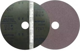 Disco de lixa com costado de fibra para metal e PVC, 180 mm, gr�o 36, F247 NORTON