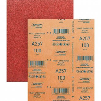 Lixa folha, massa, A-257, gr�o 100, NORTON