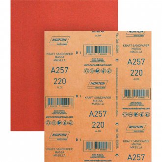 Lixa folha, massa, A-257, gr�o 220, NORTON