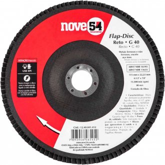 Flap-disc, disco de desbaste/acabamento, 4.1/2