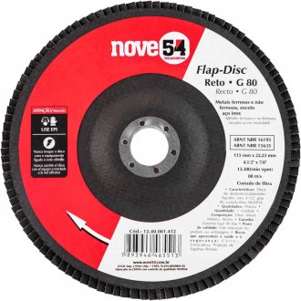 Flap-disc, disco de desbaste/acabamento, 4.1/2