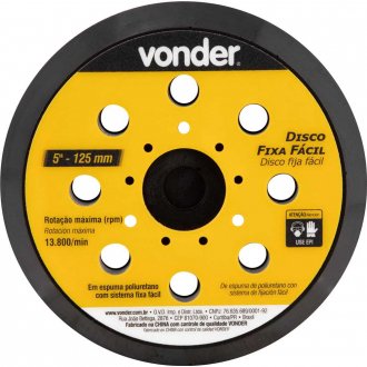 Disco com sistema fixa f�cil 125 mm, VONDER