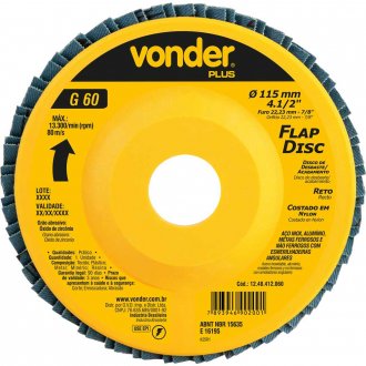 Flap-disc, disco de desbaste/acabamento, 4.1/2