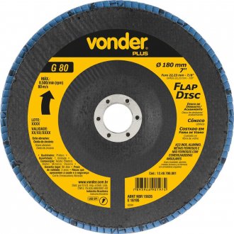 Flap-disc, disco de desbaste/acabamento, 7