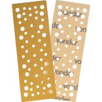 Lixa retangular com costado em papel com fibra de poli�ster, 70 mm x 197 mm, gr�o 800, embalagem com 10 pe�as, VONDER
