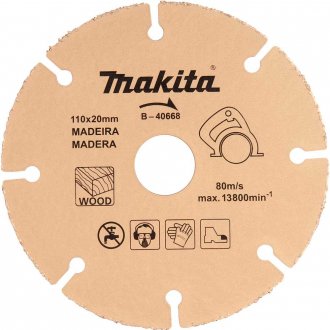 Disco de corte para madeira, 110 mm, B-40668 MAKITA