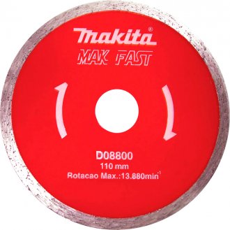 Disco de corte diamantado, 110 mm, liso, MAK FAST, D-08800, MAKITA
