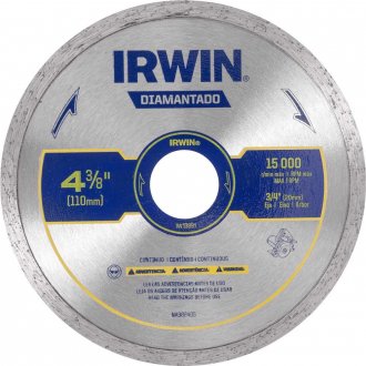 Disco de corte diamantado, 110 mm x 20 mm, cont�nuo, IW13891 IRWIN