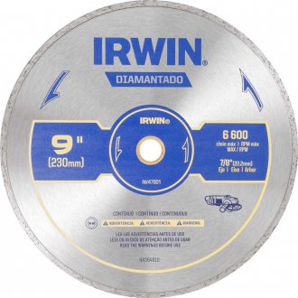 Disco de corte diamantado, 230 mm x 22,2 mm, cont�nuo, IW47901 IRWIN