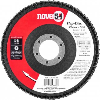Flap-disc, disco de desbaste/acabamento, 4.1/2