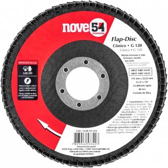 Flap-disc, disco de desbaste/acabamento, 4.1/2