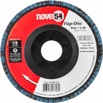 Flap-disc, disco de desbaste/acabamento, 4.1/2