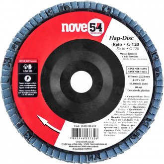 Flap-disc, disco de desbaste/acabamento, 4.1/2