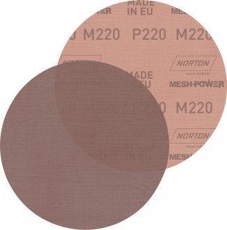 Disco de lixa telado com costado em pluma, 225 mm, gr�o 220, M220 MESHPOWER NORTON