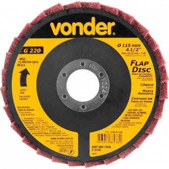 Flap-disc, disco de limpeza/acabamento, 4.1/2