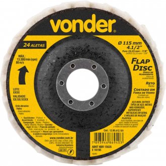 Flap-disc, disco de acabamento, 4.1/2