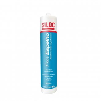 Adesivo para fixar espelho, tubo com 400 g, branco, 40183, SILOC