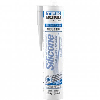 Borracha de silicone neutro, branco, 280 g, TEKBOND