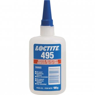 Adesivo instant�neo cianoacrilato, industrial, 495, 100 g, LOCTITE
