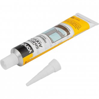 Borracha de silicone ac�tico, transparente, 50 g, VONDER
