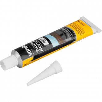 Borracha de silicone ac�tico, preto, 50 g, VONDER