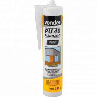 Selante de poliuretano h�brido, PU 40, branco, 387 g, VONDER