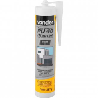 Selante de poliuretano h�brido, PU 40, cinza, 387 g, VONDER