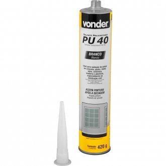 Selante de poliuretano, PU 40, branco, 420 g, VONDER