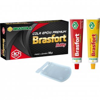 Adesivo Brasfort hobby bisnaga com 16 g, BRASCOLA