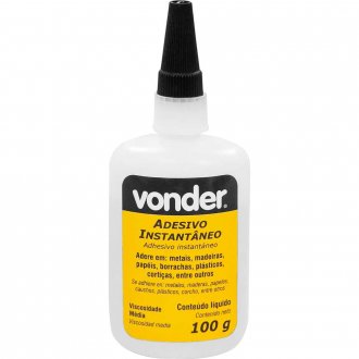 Adesivo instant�neo cianoacrilato, industrial, 100 g, VONDER