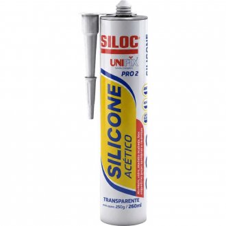 Borracha de silicone ac�tico, incolor, 250 g, 102301UC UNIFIX