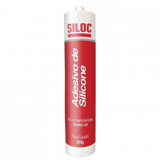 Borracha de silicone ac�tica, vermelha, 280 ml, 605008N SILOC