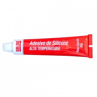 Borracha de silicone ac�tica, vermelha, 50g, 605005 SILOC