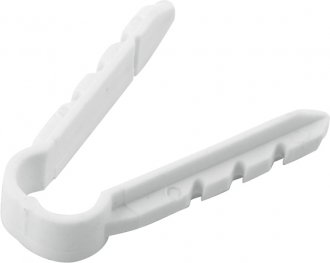 Abra�adeira grampo, 6 mm, branca, com 8 pe�as, VONDER