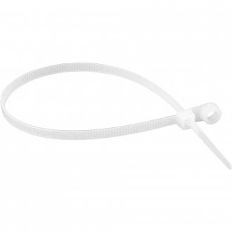 Abra�adeira de nylon para parafusos, branca, 300 mm x 4,8 mm, VONDER