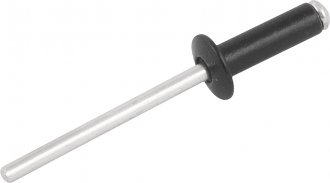 Rebite de repuxo 3,2 mm x 6,0 mm, preto, pacote com 100 pe�as NOVE54