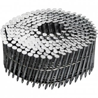 Prego coil anelado, 2,1 mm x  45 mm, polido, carretel com 350 unidades, caixa com 12.600 unidades, para o pregador PP 550, VONDER